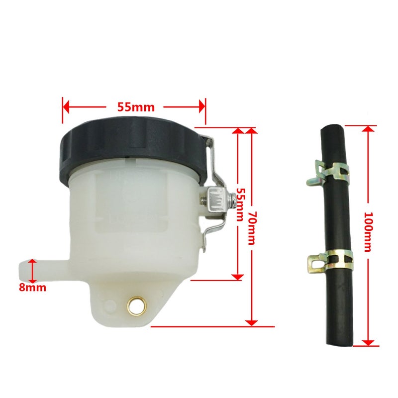 LE LEFOSSI Universal Motorcycle Front Brake Master Cylinder Brake Pump Tank Oil Cup Fluid Bottle Reservoir Aftermarket Part compatible with/for NINJA636/1000 ZX-6R ZX6R ZX-10R ZX10R ZX-14R Z1000SX - Image 2
